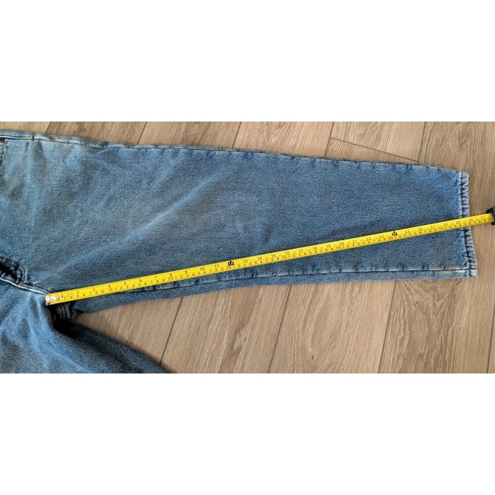 LL Bean Relaxed Fit Flannel Lined Blue Jeans Mens Size 35X30 GUC - Picture 10 of 12
